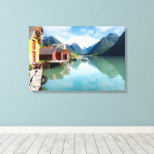 Landschap Fjaerlandsfjord fjord in Noorwegen Canvas Afdruk (Insitu (Houten vloer))