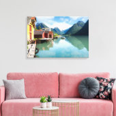 Landschap Fjaerlandsfjord fjord in Noorwegen Canvas Afdruk (Insitu (Woonkamer))