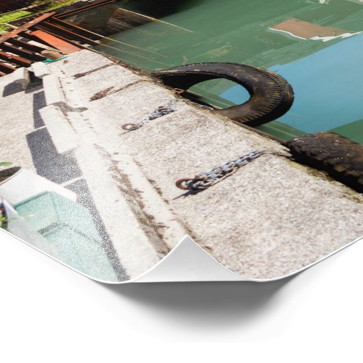 Landschap Fjaerlandsfjord fjord in Noorwegen Foto Afdruk (Hoek)