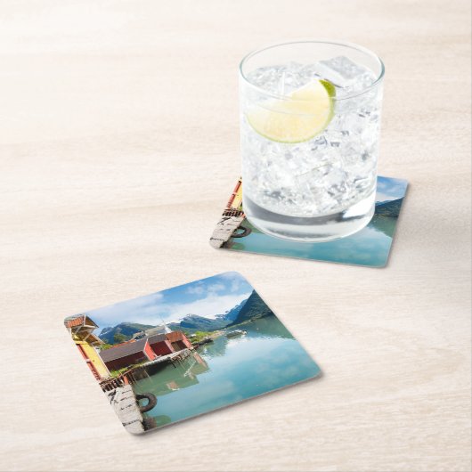 Landschap Fjaerlandsfjord fjord in Noorwegen Kartonnen Onderzetters (Insitu)