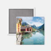 Landschap Fjaerlandsfjord fjord in Noorwegen Magneet (Voorkant / Achterkant)