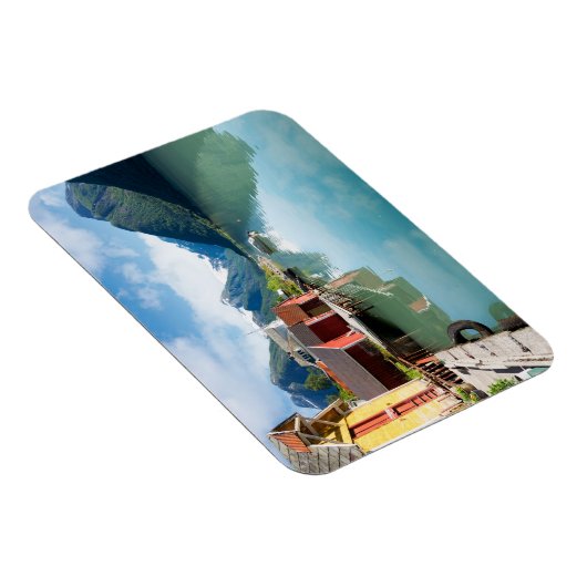 Landschap Fjaerlandsfjord fjord in Noorwegen Magneet (Rechterzijde)