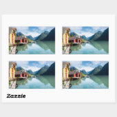 Landschap Fjaerlandsfjord fjord in Noorwegen Rechthoekige Sticker (Vel)