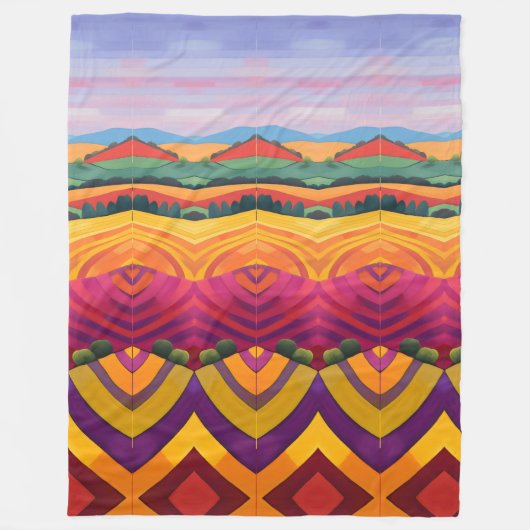 Landschap Fleece Deken (Voorkant)