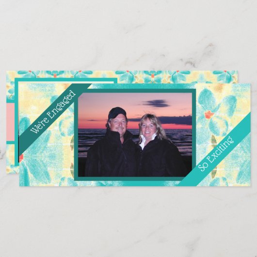 Landschap Floral Wedding Verloving Aankondiging (Voorkant / Achterkant)