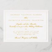 Landschap Formele kalligrafie Elegant Gold Wedding Folie Uitnodiging (Voorkant)