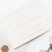 Landschap Formele kalligrafie Elegant Gold Wedding