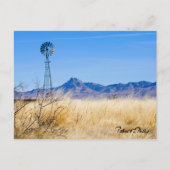 Landschap Foto Rustic Windmill Mountain Range Briefkaart (Voorkant)