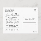 Landschap Foto Weddenschap Save the Date Briefkaar Briefkaart (Achterkant)