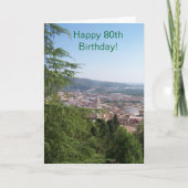 Landschap Fotografie op maat 80th Birthday Kaart (Voorkant)