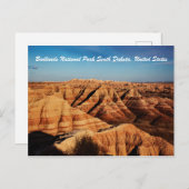 Landschap Fotografie van het nationale park Badlan Briefkaart (Voorkant / Achterkant)