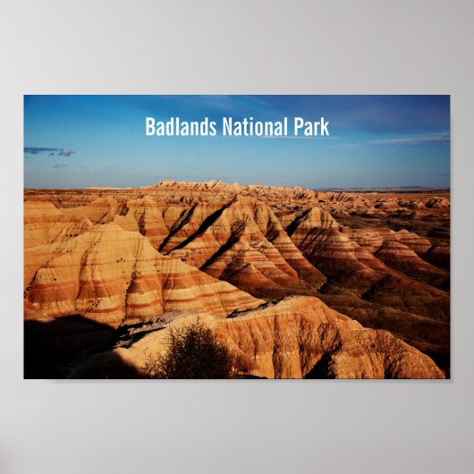 Landschap Fotografie van het nationale park Badlan Poster (Voorkant)