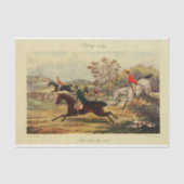 Landschap Fox Hunt Ephemera Decoupage Tissuepapier (Voorkant)