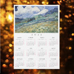 Landschap Frankrijk Vincent van Gogh 2025 Kalender<br><div class="desc">Custom, simpel effen zwart-wit, 2025 volledig jaar, home room kantoor decor, koel, dun, briefkaart grootte, reizen / landschap / natuur / kunstliefhebbers en Van Gogh kenners 'jaarlijkse kalendermagneet, voor elk magnetisch oppervlak thuis of kantoor, met een prachtig meesterwerk kleurrijke detailrijke ingewikkelde olieverf op doek schilderij, door Vincent van Gogh, van...</div>