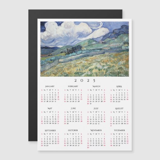 Landschap Frankrijk Vincent van Gogh 2025 Kalender (Voorkant / Achterkant)