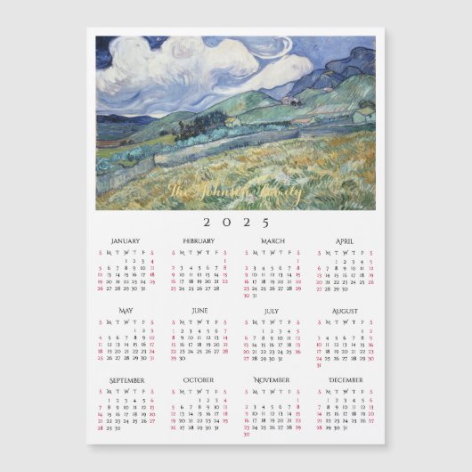 Landschap Frankrijk Vincent van Gogh 2025 Kalender (Voorkant)
