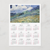 Landschap Frankrijk Vincent van Gogh 2025 Kalender Feestdagenkaart (Voorkant)