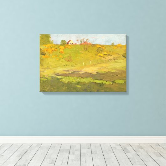 Landschap Frans (door Georg Pauli) Canvas Afdruk (Insitu (Houten vloer))