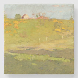 Landschap Frans (door Georg Pauli) Stenen Onderzetter