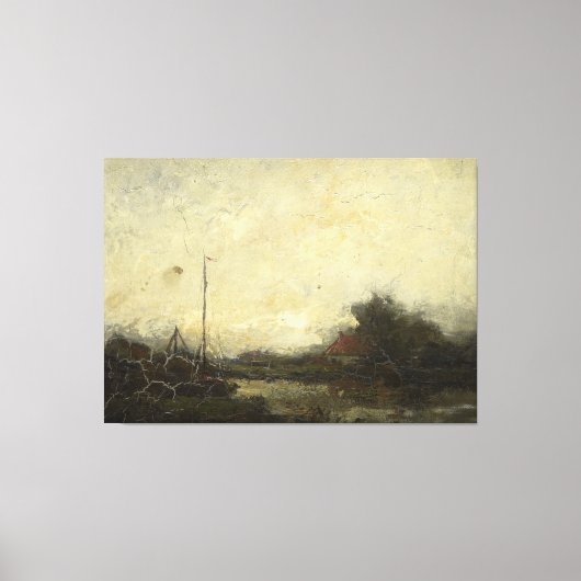 Landschap, Frans Helfferich, 1890 - 1920 Canvas Afdruk (Voorkant)