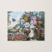 Landschap, fruit en bloemen legpuzzel (Horizontaal)
