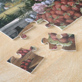 Landschap, fruit en bloemen legpuzzel (Zijkant)