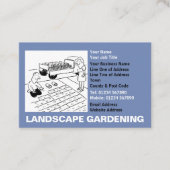 Landschap Gardening Cartoon Visitekaartje (Voorkant)