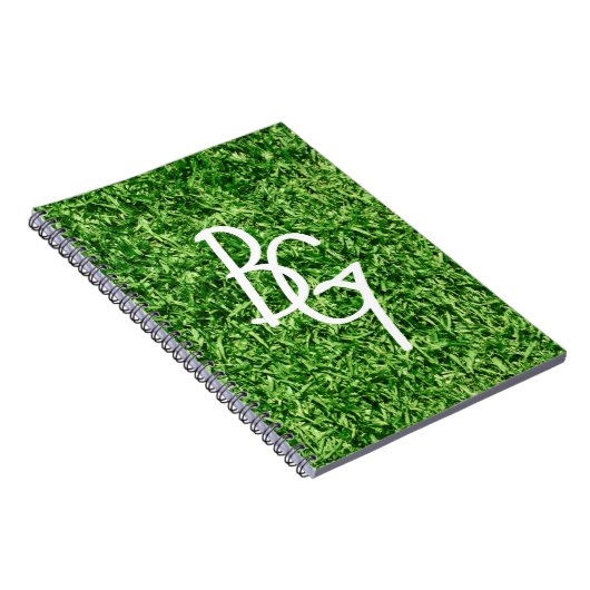 Landschap Gardner Groen Grass Initialen Notitieboek (Rechterzijde)