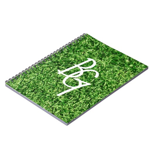 Landschap Gardner Groen Grass Initialen Notitieboek (Linkerzijde)