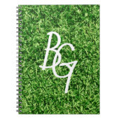 Landschap Gardner Groen Grass Initialen Notitieboek (Voorkant)