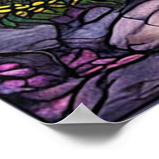 Landschap gebrandschilderd glas poster (Hoek)