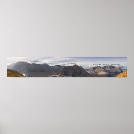 Landschap Glencoe Mountain Panorama Poster