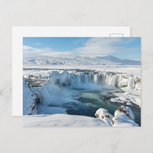 Landschap Godafoss Waterfall Briefkaart (Voorkant / Achterkant)