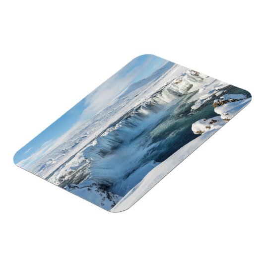 Landschap Godafoss Waterfall Magneet (Linkerzijde)