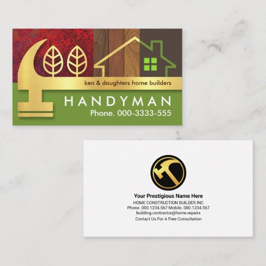 Landschap Golden Hammer Timber Visitekaartje (Voorkant / Achterkant)