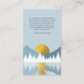 Landschap Golden Winter Prettige feestdagen Busine Visitekaartje (Achterkant)