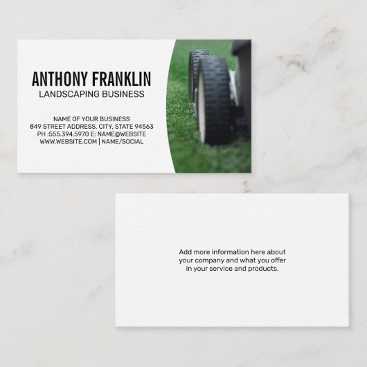 Landschap | Grasmaaier Visitekaartje (Voorkant / Achterkant)