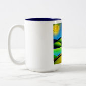 Landschap Green Hills Tweekleurige Koffiemok (Links)