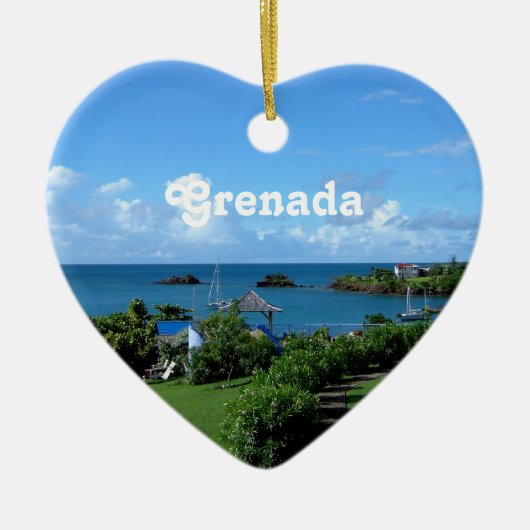Landschap Grenada Keramisch Ornament (Voorkant)
