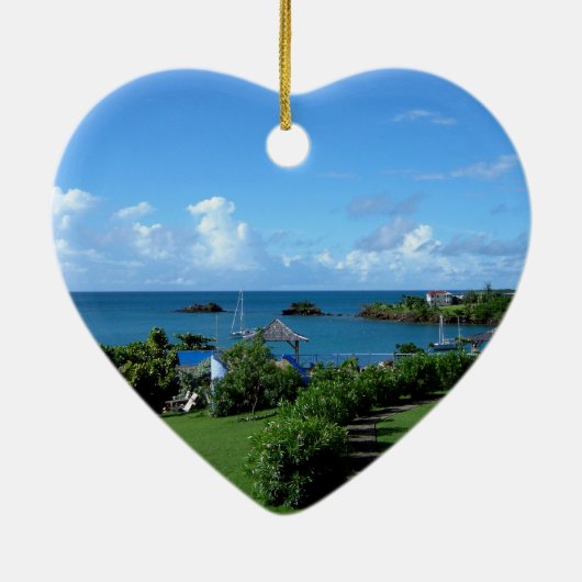 Landschap Grenada Keramisch Ornament (Achterkant)