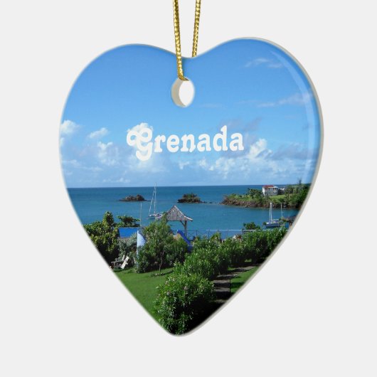 Landschap Grenada Keramisch Ornament (Links)