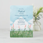 Landschap groen veld blauwe hemel gedoopt kaart (Staand voorkant)