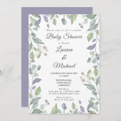 Landschap Groene Couples Baby Shower Kaart (Voorkant / Achterkant)