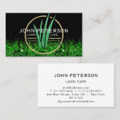 Landschap Groene gras Logo voor grasschapszorg Visitekaartje (Voorkant / Achterkant)