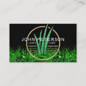 Landschap Groene gras Logo voor grasschapszorg Visitekaartje (Voorkant)