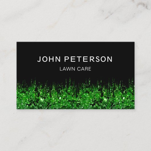 Landschap Groene gras met grassen Visitekaartje (Voorkant)