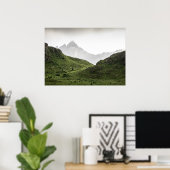 Landschap Groene Lofoten Poster (Thuiskantoor)