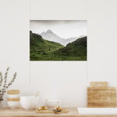 Landschap Groene Lofoten Poster (Keuken)