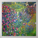 Landschap Gustav Klimt Poster<br><div class="desc">Poster met olieverschildering van Gustav Klimt in het Italiaanse tuinlandschap (1913). Een prachtige tuin van kleurrijke bloemen: rood,  wit,  roze,  paars. Een groot geschenk voor fans van Art Nouveau en Oostenrijkse kunst.</div>