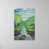 landschap, het schilderen, canvas afdruk (Voorkant)